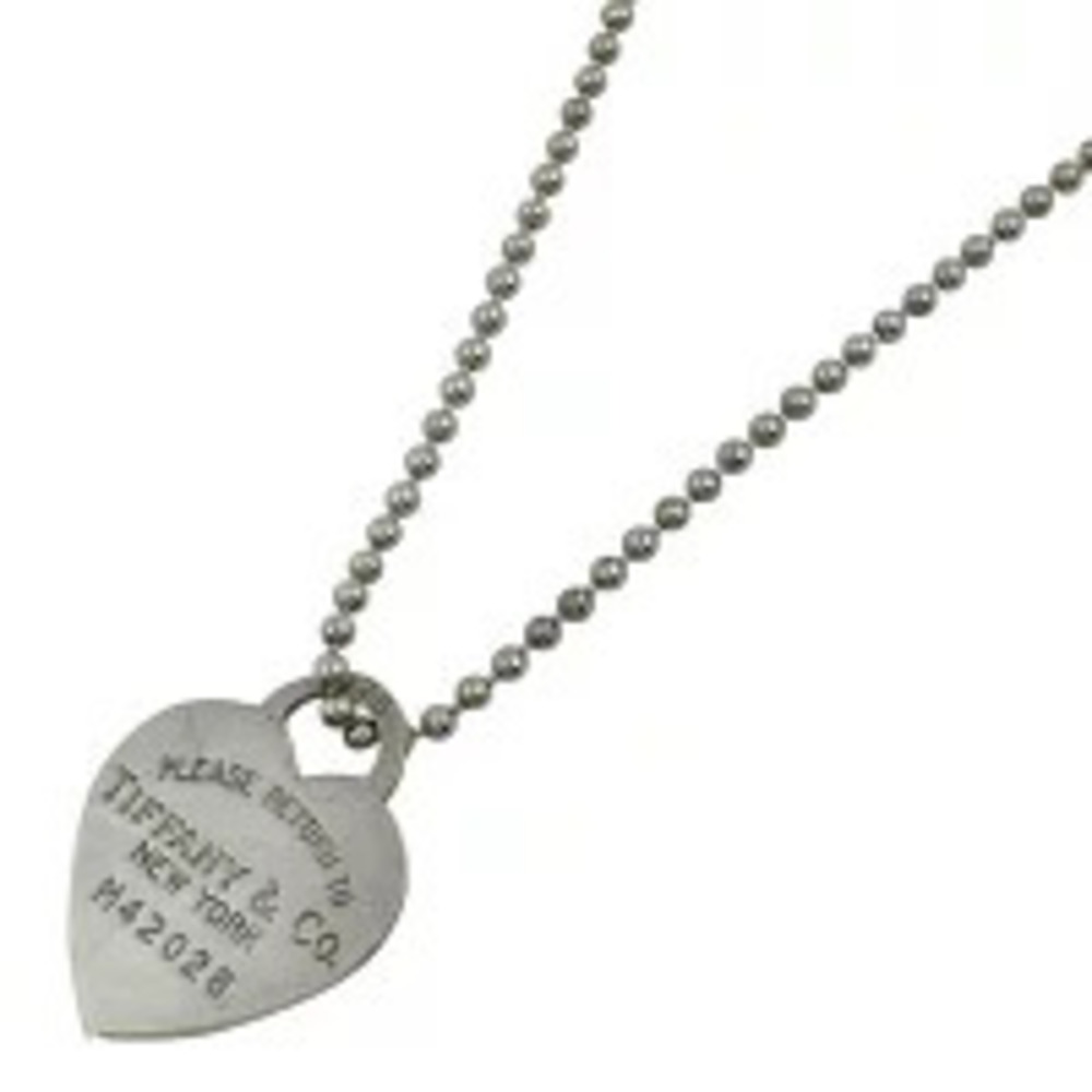 Tiffany Co to Necklace Long Heart Sterling Silver